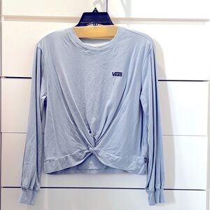 Vans Women's Blue Twist Front Long Sleeve Top XS